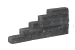 Pilestone Line Coal 40x15x10cm