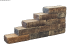 Pilestone Line Walnut 45x15x10 cm