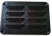 Ventilatierooster zwart 130x90x1mm incl. schroeven set van 2 stuks
