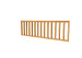 Hekwerk recht douglas type B, 228,5 x 73 cm, onbehandeld.