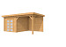 Douglas Topvision Premium tuinhuis Roek 300x300 cm met luifel 3 meter, onbehandeld.