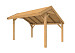 Douglasvision kapschuur Comfort 400 x 250 cm, onbehandeld.