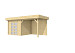 Topvision tuinhuis Bonte Specht 300x250 cm met luifel 3 meter, kleurloos geimpregneerd.