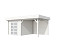 Topvision tuinhuis Bosuil 300x300 cm met luifel 3 meter, wit gespoten.