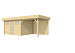 Topvision tuinhuis Kieviet 400x300 cm met luifel 3 meter, onbehandeld.