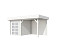 Topvision tuinhuis Kolibri 250x250 cm met luifel 3 meter, wit gespoten.