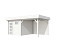 Topvision tuinhuis Tapuit 300x300 cm met luifel 3 meter, wit gespoten.