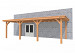 Buitenverblijf aan huis Excellent III, douglas, basismodel L/B, 742x307 cm, onbehandeld.