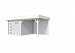 Vuren Topvision Premium Tapuit, 300 x 300 en luifel 300 cm, groen geïmpregneerd.