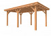 Buitenverblijf plat dak Excellent II, douglas, basismodel L/B, 499x307 cm, onbehandeld.