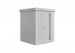 Biohort berging Neo 1A Zilver metallic