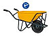 Kruiwagen HDPE 90 L stratenmakers geel