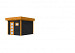 Douglas Topvision Premium Raaf, 298 x 298 cm, wanden zwart en basis kleurloos geïmpregneerd.