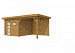 Douglas Topvision Premium tuinhuis Raaf 300x300 cm met luifel 3 meter, groen geimpregneerd.