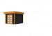 Douglas Topvision Premium Roek, 298 x 298 cm, wanden zwart en basis kleurloos geïmpregneerd.
