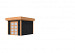 Douglas Topvision Premium Roek, 298 x 298 cm, wanden zwart geïmpregneerd en basis onbehandeld.