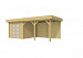 Vuren Topvision Premium Bosuil, 300 x 300 en luifel 400 cm, groen geïmpregneerd.