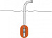 Aanzuigslang- aansluitstuk van diam. 19mm (3/4) incl. slangklem