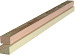 Douglas geschaafde regel 4,5 x 7,0 x 250 cm, onbehandeld.