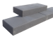Traptrede (strak) 100x40x16 (bxdxh) grijs