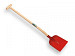 Betonschop rood gelakt, gehard met schopsteel 110 cm.