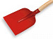 Betonschop rood gelakt, gehard met schopsteel 110 cm.