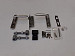 Complete set voor poorten smal RVS