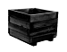 Bloembak vierkant 32 x 40 x 40 cm (HxBxD), geïmpregneerd en zwart gedompeld.