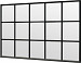 Steel look raam zwart 3405x2200mm module E-03