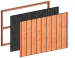 Wandmodule T sponningplanken 1630x1170mm onbehandeld