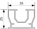 Aluminium onderregel 3,5 x 2,5 x 400 cm t.b.v. terrasmontagesysteem.
