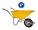 Bouwkruiwagen Basic HDPE 100 L geel