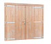Douglas dubbele deur inclusief kozijn extra breed en hoog, 255 x 209 cm, transparant gespoten.