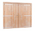 Douglas dubbele deur inclusief kozijn extra breed en hoog, 255 x 209 cm, onbehandeld.