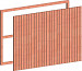 Wandmodule T rhombus profiel 1630x1170mm onbehandeld