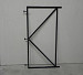 Verstelbaar poortframe zwart gepoedercoat 100x180 cm