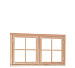 Douglas dubbel uitzetraam, 141,2 x 83,7 cm, onbehandeld.