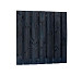 Douglas fijnbezaagd plankenscherm 15-planks 19 mm, 180 x 180 cm, zwart gedompeld.
