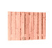 Douglas fijnbezaagd plankenscherm 19-planks 15 mm, 180 x 130 cm t.b.v. betonsysteem, onbehandeld.