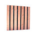 Douglas fijnbezaagd plankenscherm met zwarte binnenkant, 15-planks 19 mm, 180 x 180 cm, zwart/onbehandeld.