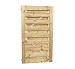 Jumbodeur met slotgat, geschaafd vuren 15 mm op verstelbaar stalen frame 100 x 180 cm, recht horizontaal.