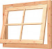 Douglas Uitzetraam onbehandeld met kozijn 1039x888mm