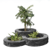 Pilestone Bloembak Coal 23/17x21,5x10 cm