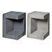 U-hoekelement 30x30x40 (bxdxh) grijs of zwart