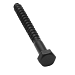 QlinQ® Blackline houtdraadbout DIN 571 6x40 4.8 zwart gecoat - 25 st.