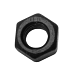 QlinQ® Blackline zeskantmoer DIN934-8 M 6 zwart gecoat - 25 st.