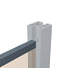 Boston Alu U-lijst start/top L175cm 25x30mm zonder connectors (2 st nodig per scherm)