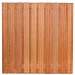 Hardhouten plankenscherm geschaafd 21-planks 180x180cm - 1 zijde met V-groeven
