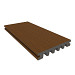 NewTechWood HKC co-extrusie enkelzijdig dekdeel houtstructuur 2,3 x 13,8 x 300 cm, Teak.