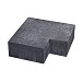 Schellevis hoekstuk traptreden 90° buiten Antraciet 37x15 cm